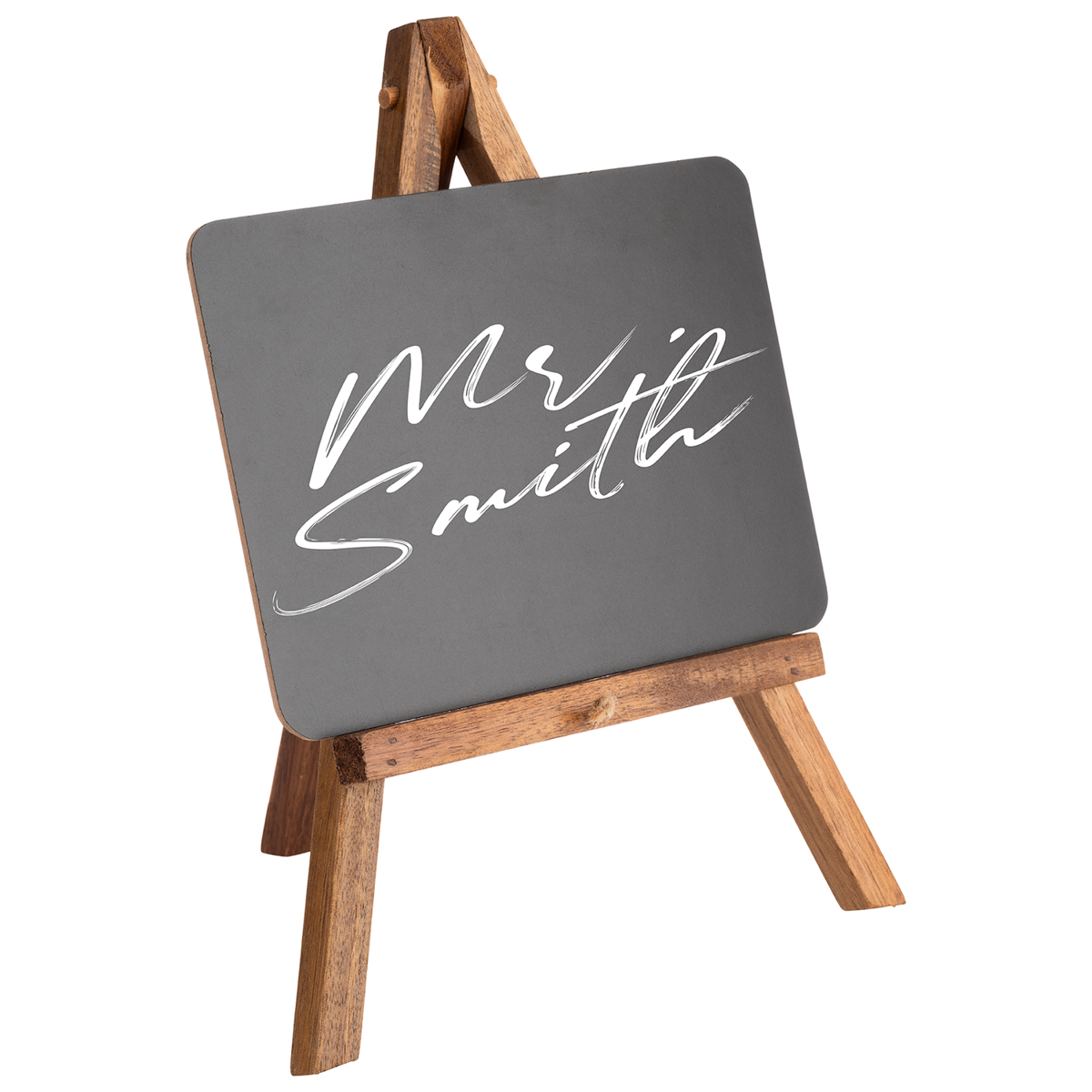 Mini Staffelei, 2-teilig, 19,5 x 15 cm, H: 24 cm, Akazienholz, Tafel senkrecht und, waagerecht verwendbar