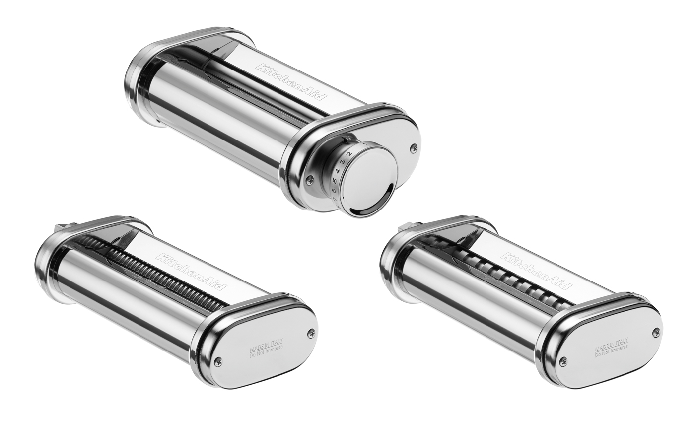 Bartscher Pasta-Ausrollset, 3-teilig | Setbestehend aus: 1 Bandnudel-Schneider ,1Spaghetti-Schneider | Maße: 24,5 x 9,7 x 5,5 cm.
