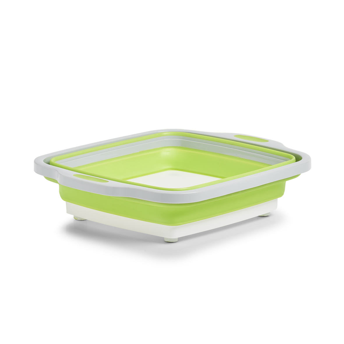 Falt-Schüssel, PP/TPR, 40x31,8x3,3/14,3 cm. Farbe: grau/grün. Diese Schüssel ist ein treuer Helfer im Küchenalltag! Der stabile Boden eignet