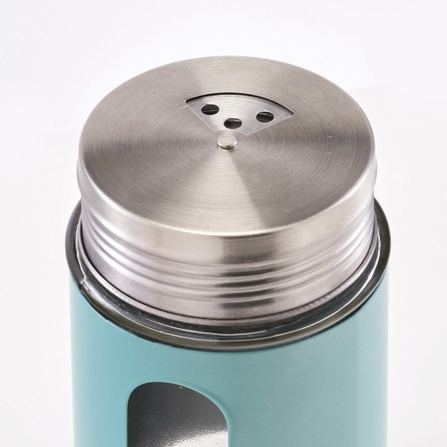 Gewürzstreuer, Glas/Metall, eukalyptus. Ø: 50 mm. Höhe: 85 mm.