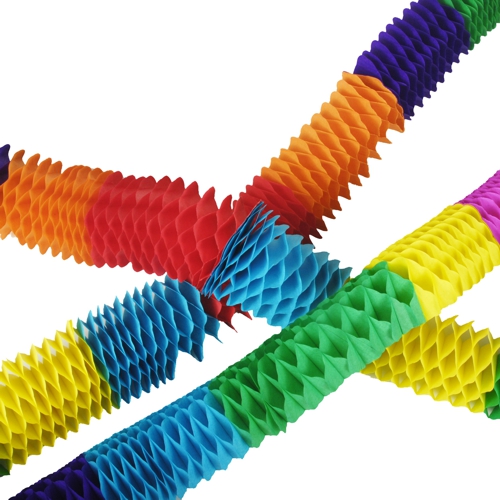 4 Girlanden, Papier 2 m "Boa - Mini" von PAPSTAR