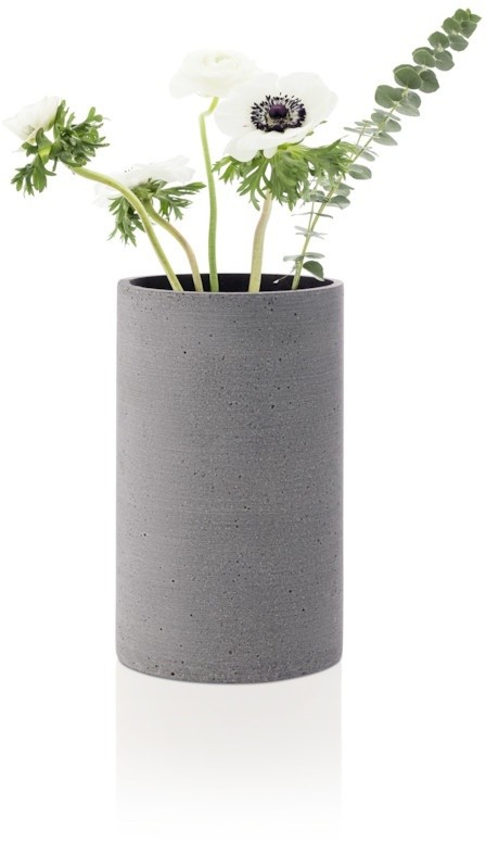 BLOMUS Vase - Dark Grey, H 20 cm, Ø 12 cm - S