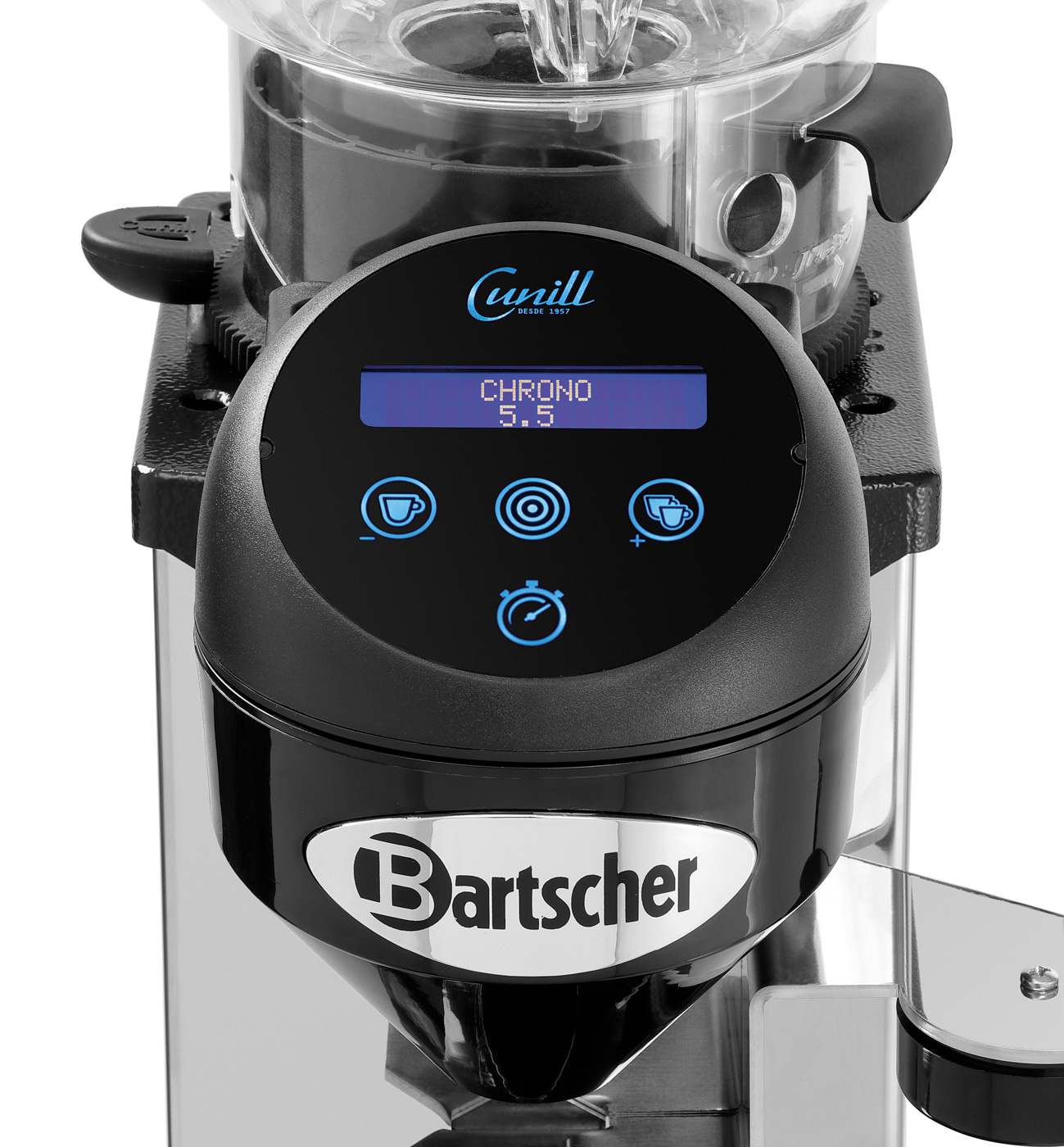 Bartscher Kaffeemühle Tauro Digital | Spannung:230 V | Maße: 21,5 x 38,5 x 51,5 cm. Gewicht: 7,9kg
