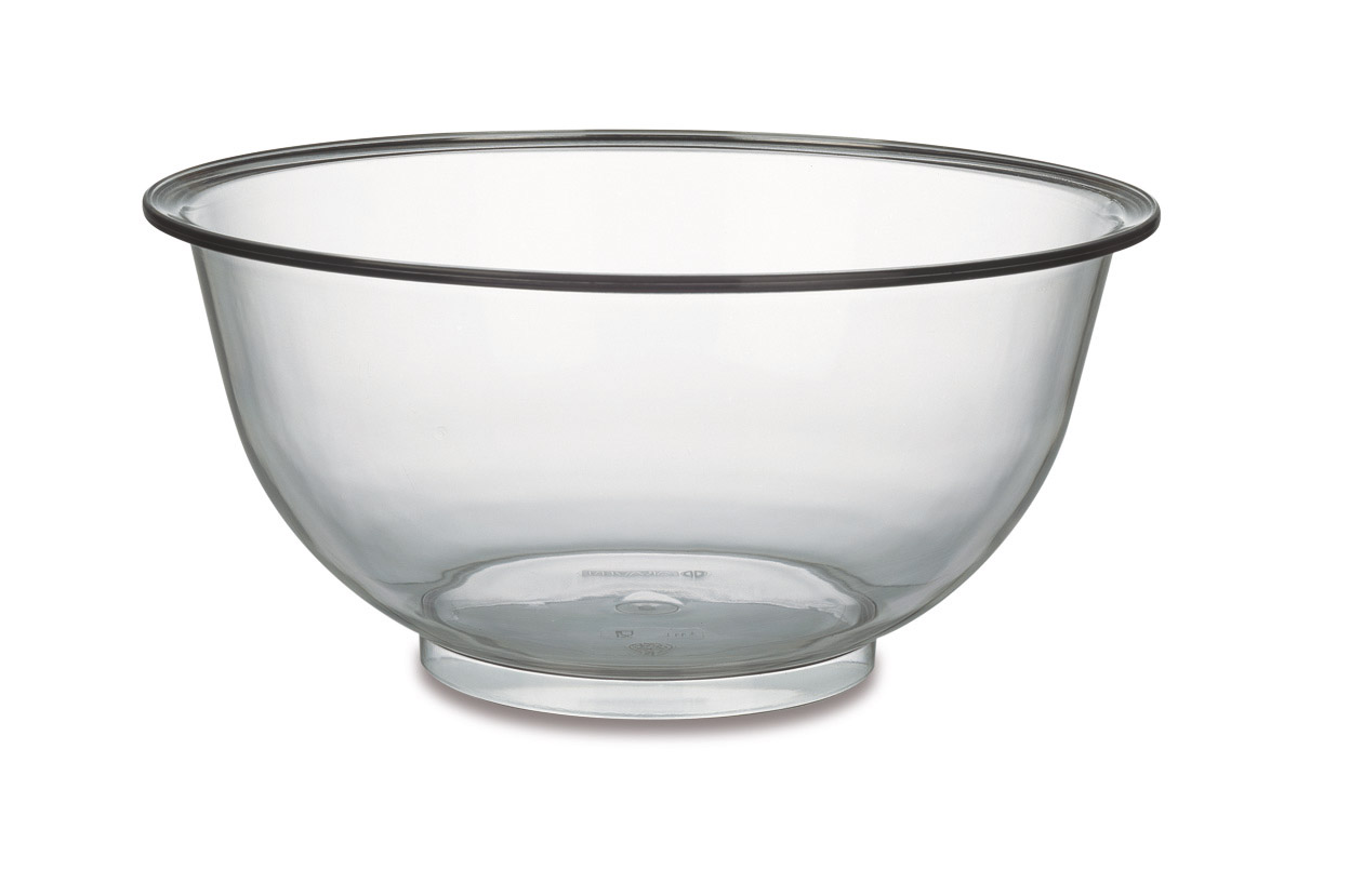 ARAVEN Schüssel aus Polycarbonat mit 235mm Durchmesser und 2,5 Liter Füllvermögen, durchsichtig