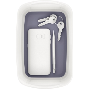 Leitz Utensilienschale MyBox® 24,6 x 9,8 x 16 cm (B x H x T) nicht rutschfest ABS Kunststoff weiß/grau metallic