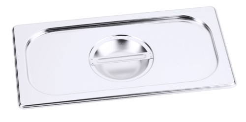 GN-Deckel für Serie 8600 aus Edelstahl, seidenmatt poliert, mit Griffmulde  GN: 1/3