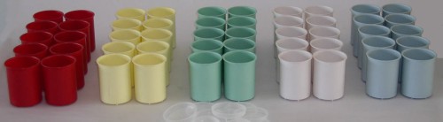 Neumärker Steamblend Portionsbecher-Set, 50 Stück | wiederverwendbar | mehrfarbig