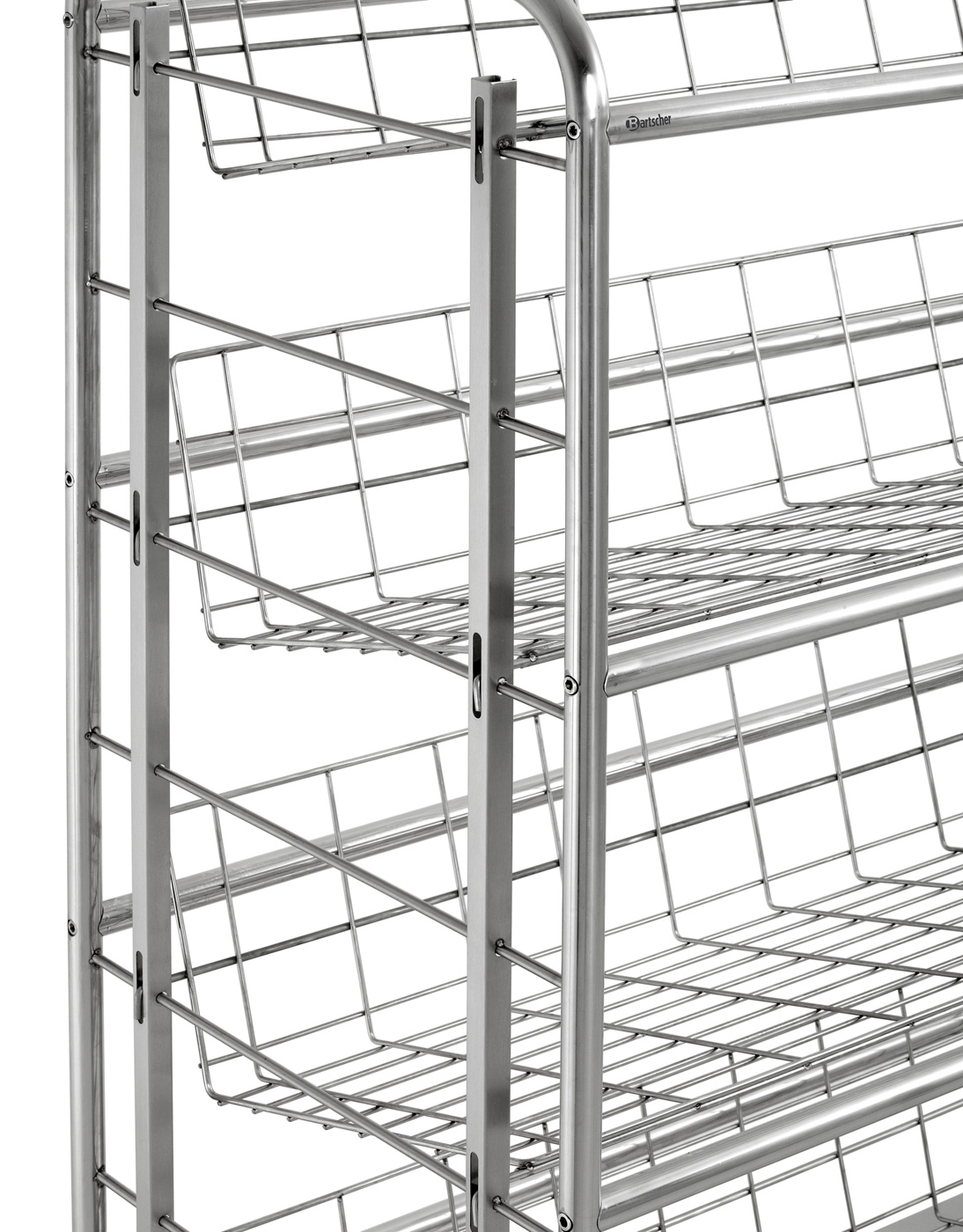 Bartscher Getränkekistenwagen TGK400 | Abstandzwischen den Gitterböden: 345 mm | Maße: 108 x 57x 161,0 cm. Gewicht: 35 kg
