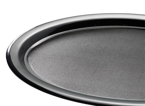 Serviertablett DOMINO, schwarz, aus Melamin, 28,5 x 21,5 x 1,5 cm, schwarz, spülmaschinengeeignet, stapelbar