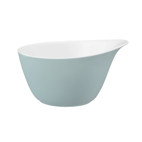 Seltmann Müslischale mit Griff 0,60 l, rund, Form: Life, Dekor: 25674 Fashion green chic, hohe Kantenschlagfestigkeit, Made in Germany