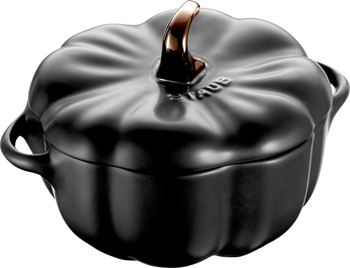 Keramik-Kürbis 0.5qt / 0.47 l - Black Matte, 12 cm, Schwarz, Kürbis, Keramik, Serie: Ceramique. Marke: Staub