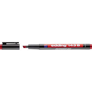 edding Folienstift 143 B 1-3mm rot nicht dokumentenecht