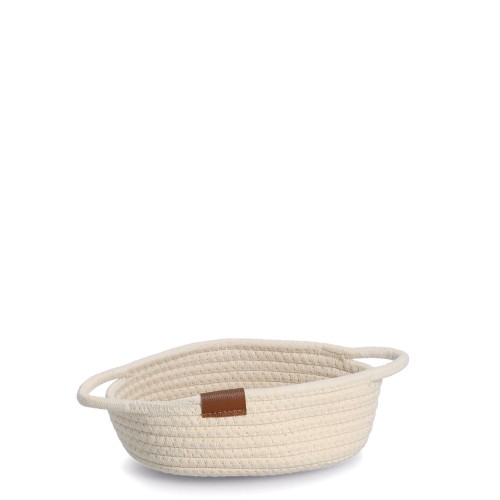 Aufbewahrungskorb, Baumwolle, natur. Länge: 230 mm. Breite: 170 mm. Höhe: 80 mm