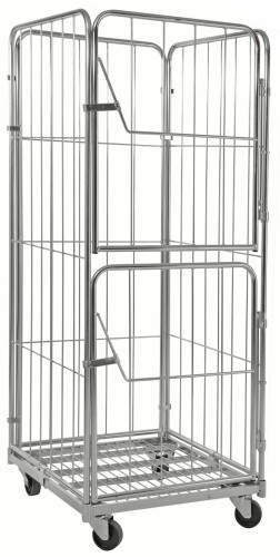 Rollcontainer mit 3 Seitenteilen - Maße: 72 x 80 x 180 cm - Gewicht: 37 kg - Belastungsgewicht: 400 kg