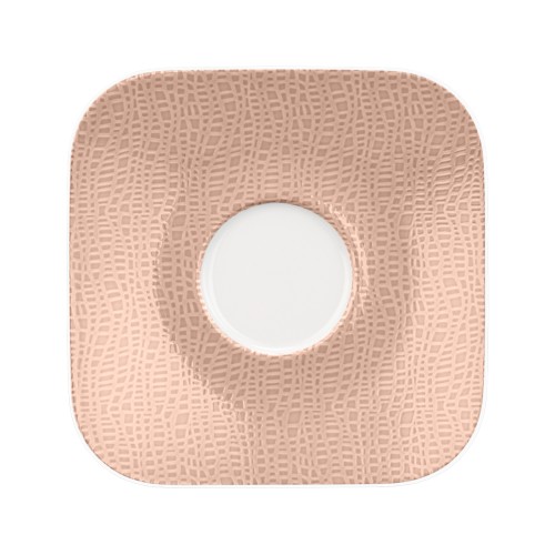 Seltmann Kombi-Untere eckig groß 16x16 cm M5387, eckig, Form: Coup Fine Dining, Dekor: 57270 altrosa, hohe Kantenschlagfestigkeit