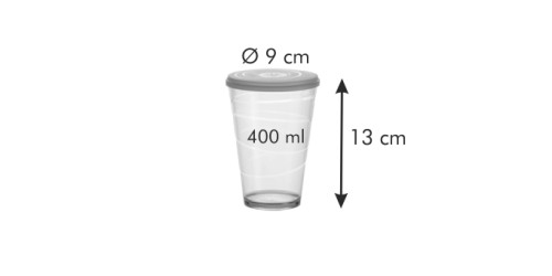 Trinkbecher + Deckel myDRINK 400 ml, blau