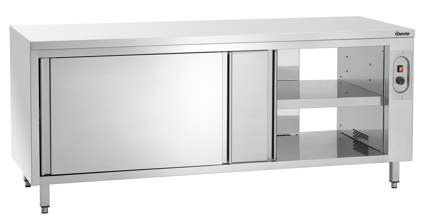 Bartscher Wärmeschrank 700-4T 2000 | Tiefe Innen:580 mm | Maße: 200 x 70 x 85,0 cm. Gewicht: 125 kg