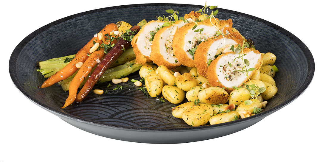 Schale -DARK WAVE- Ø 32 cm, H: 3,5 cm Melamin innen: Dekor außen: schwarz spülmaschinengeeignet stapelbar nicht