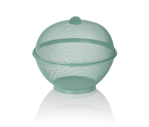 Kela Fruchtkorb Como aus Metall, minzgrün, Höhe ca. 245mm, Ø 265mm