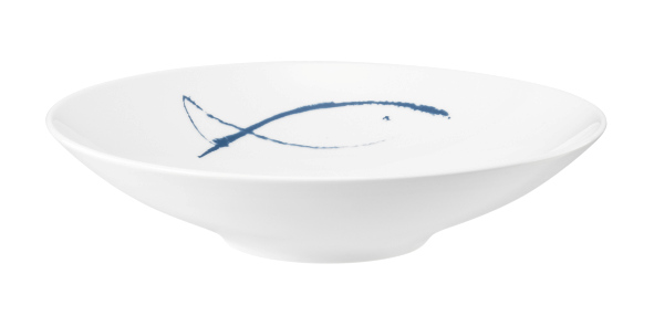 Seltmann Coupschale 23 cm M5381, rund, Form: Coup Fine Dining, Dekor: 57515 Blue Sea, hohe Kantenschlagfestigkeit, Made in Germany