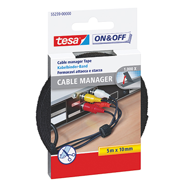 tesa® Kabelbinder On  Off® Cable Manager Universal Polyamid schwarz