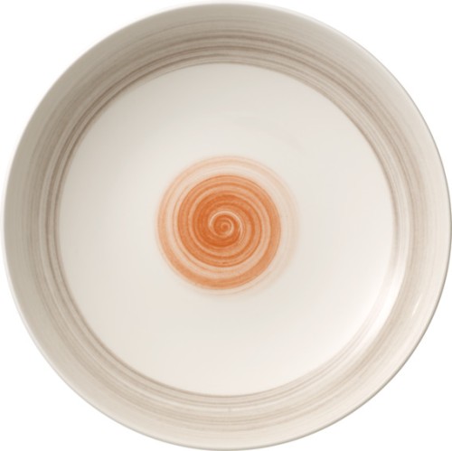 Villeroy & Boch Schale tief, 23 cm Durchmesser, Serie Amarah Red Sun, Inhalt: 0,6 Liter