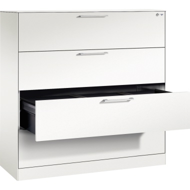 C+P Hängeregistraturschrank Asisto 1.200 x 1.298 x 435 mm (B x H x T) Stahl, lackiert verkehrsweiß