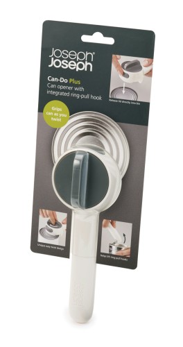 Joseph Joseph Can-do Plus - Dosenöffner mit Abhebeautomatik und Dosenring-Heber - dunkelgrau