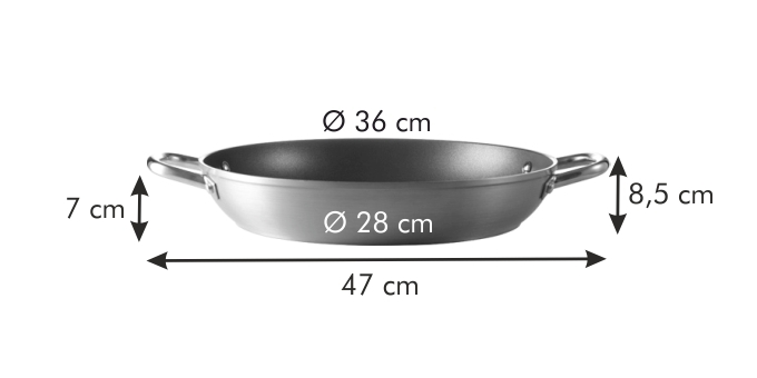 Bratpfanne GrandCHEF ø 36 cm, 2 Griffe