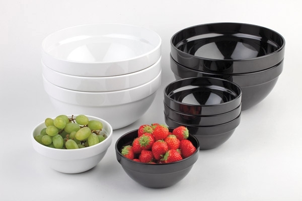 Melamin Schale Sarnia in weiß, Kapazität: 0,5 Liter Maß: Ø 14 cm, Höhe 6,5 cm