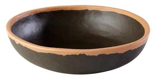 Schale -CROCKER- Ø 16,5 cm, H: 4 cm, 0,5 Liter Melamin, braun mit hellbraunem Rand spülmaschinengeeignet stapelbar nicht