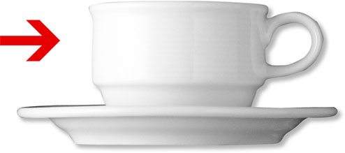 Espressoobertasse, Inhalt: 0,10 ltr., Form Thomas TREND, Porzellan, uni weiss.