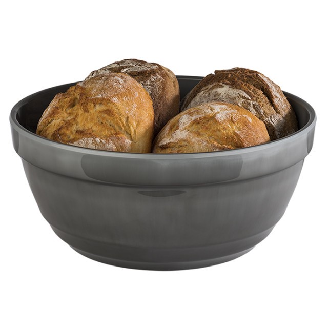 APS Schale -EMMA-, Ø 23 cm, H: 10,5 cm, Melamin, grau, 2,3 Liter