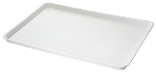 SARO ABS Tablett 600 x 400, Farbe: Weiss, VPE 20 - Verpackungseinheit 20 Stck - Farbe: weiß - Abm: B 590 x T 410 mm - Gewicht: 1