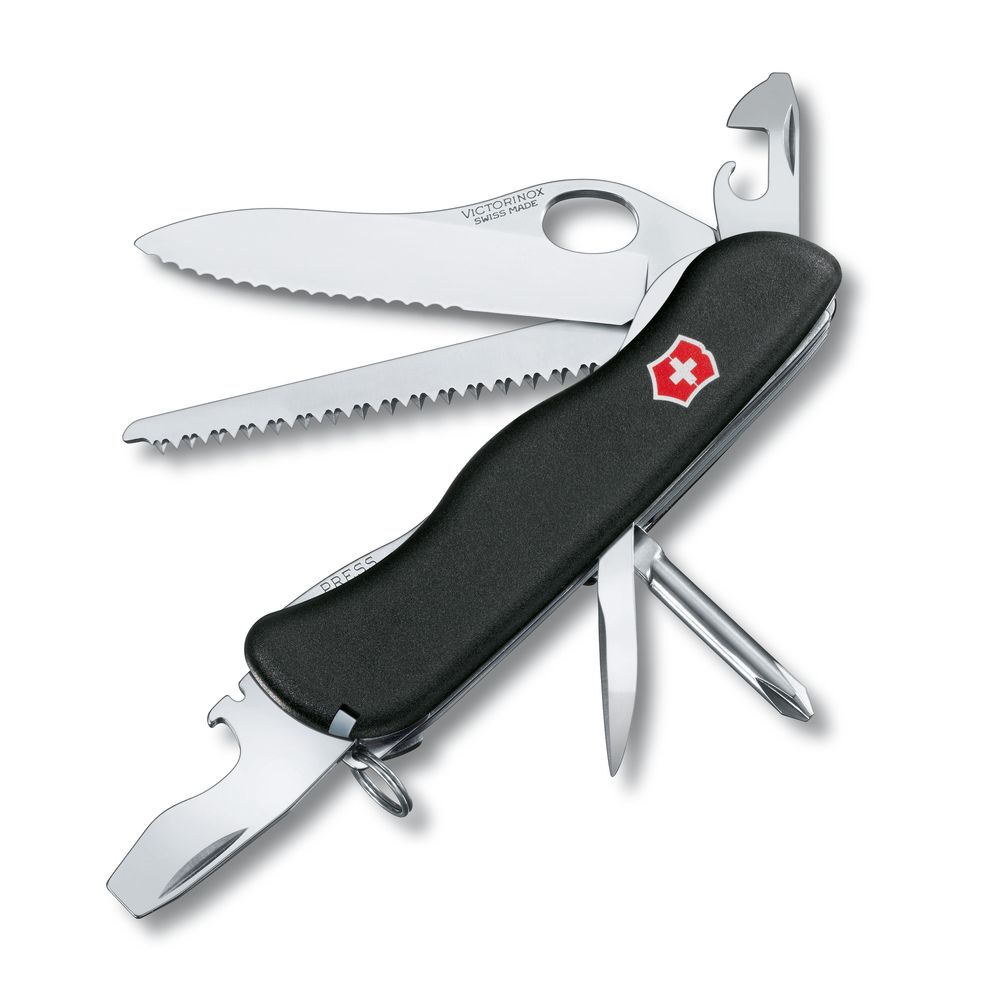 Victorinox Taschenwerkzeug TRAILMASTER, Einhänder mit Wellenschliff, schwarz