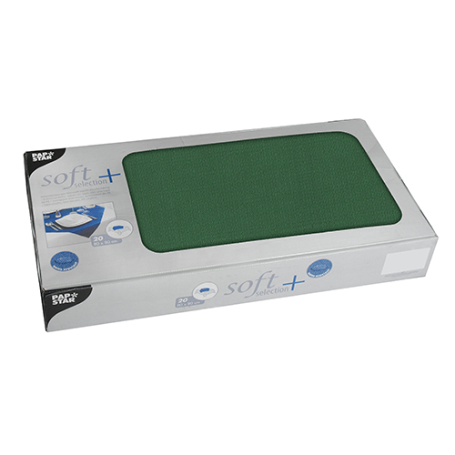 PAPSTAR 20 Mitteldecken, stoffähnlich, Vlies soft selection plus 80 cm x 80 cm dunkelgrün