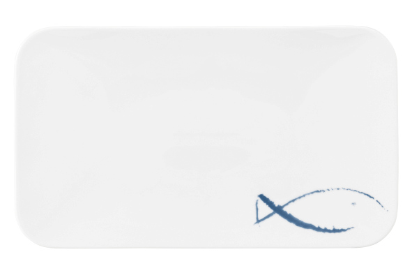 Seltmann Coupteller flach rechteck. 35x20cm M5385, 4, Form: Coup Fine Dining, Dekor: 57515 Blue Sea