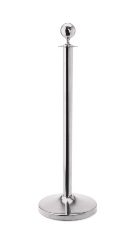 Abgrenzungspfosten PERSONENLEITSYSTEM SERIE CLASSIC. Kugel. Edelstahl. Höhe 95 cm.