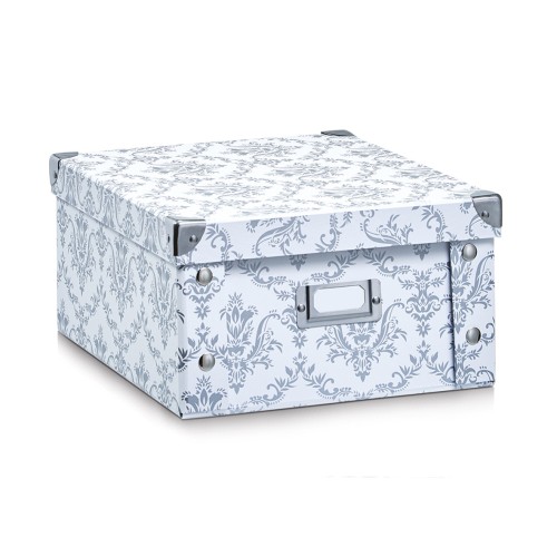 Zeller Aufbewahrungsbox Vintage, Pappe, weiß