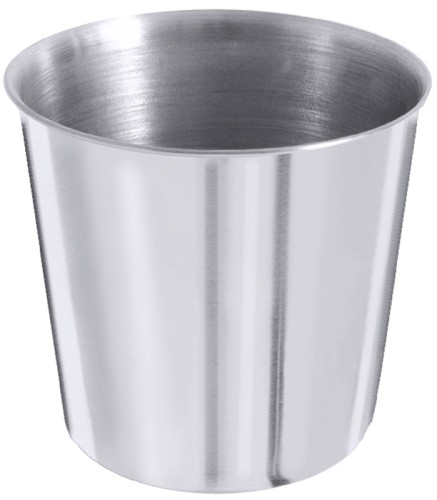 Dariolform aus Edelstahl, hochglänzend, Materialstärke: 0,8 mm, extra schwere Qualität Bodendurchmesser: 4 cm, Höhe: 5,5 cm, Durchmesser