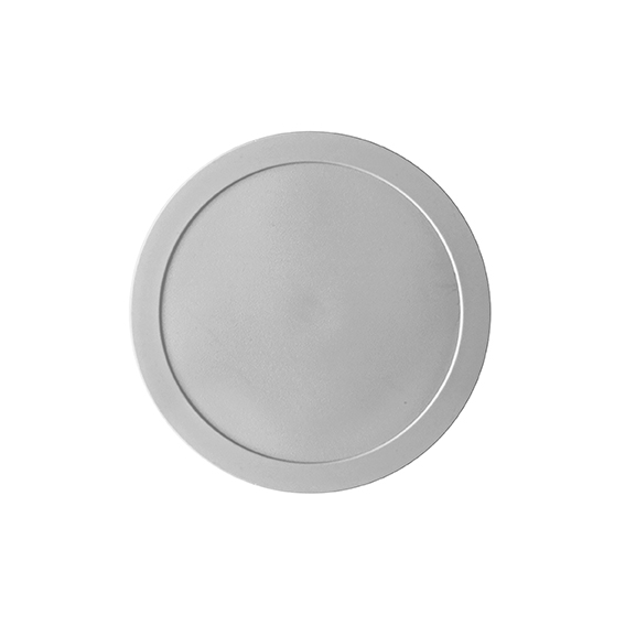 Kunststoffdeckel rund 14 cm - grau - Form: System. Hersteller: Eschenbach. "Made in Germany".