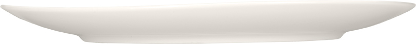 Bauscher Teller aus der Kollektion purity specials, flach, coup, asymmetrisch, 29 cm, aus Porzellan