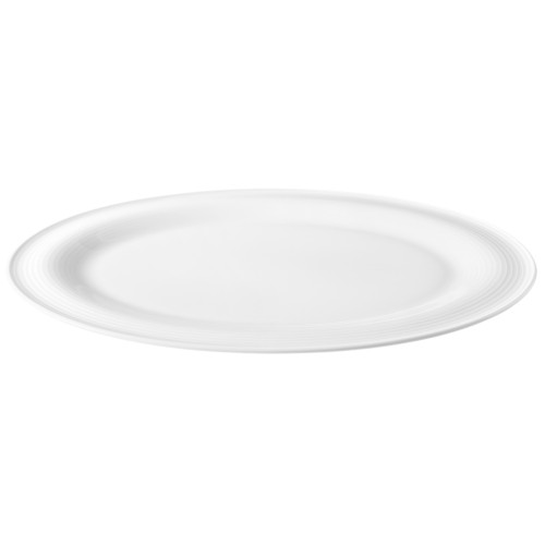 Seltmann Servierplatte oval 35x28 cm, oval mit Relief, Form: Beat, weiss, hohe Kantenschlagfestigkeit, Made in Germany
