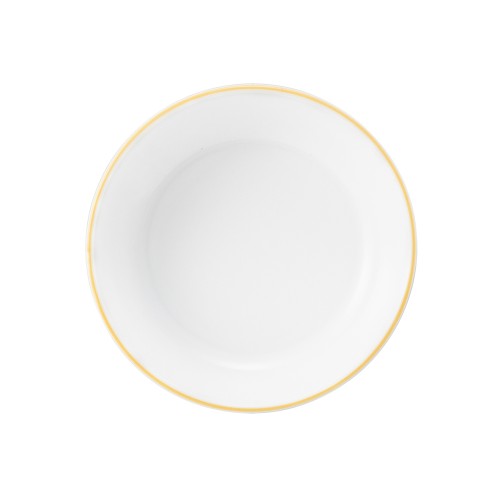 Seltmann Salats rund 12 cm, rund, Form: Community, Dekor: 57387 Streublume gelbe Linie, hohe Kantenschlagfestigkeit, Made in Germany