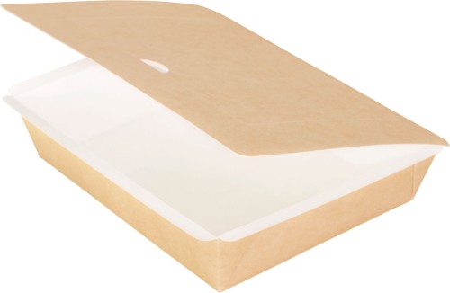 Duni Pappbox rechteckig, L 195 x 165 x 45 mm Braun ungeteilt, 250 Stk/Krt (1 x 250 Stk)