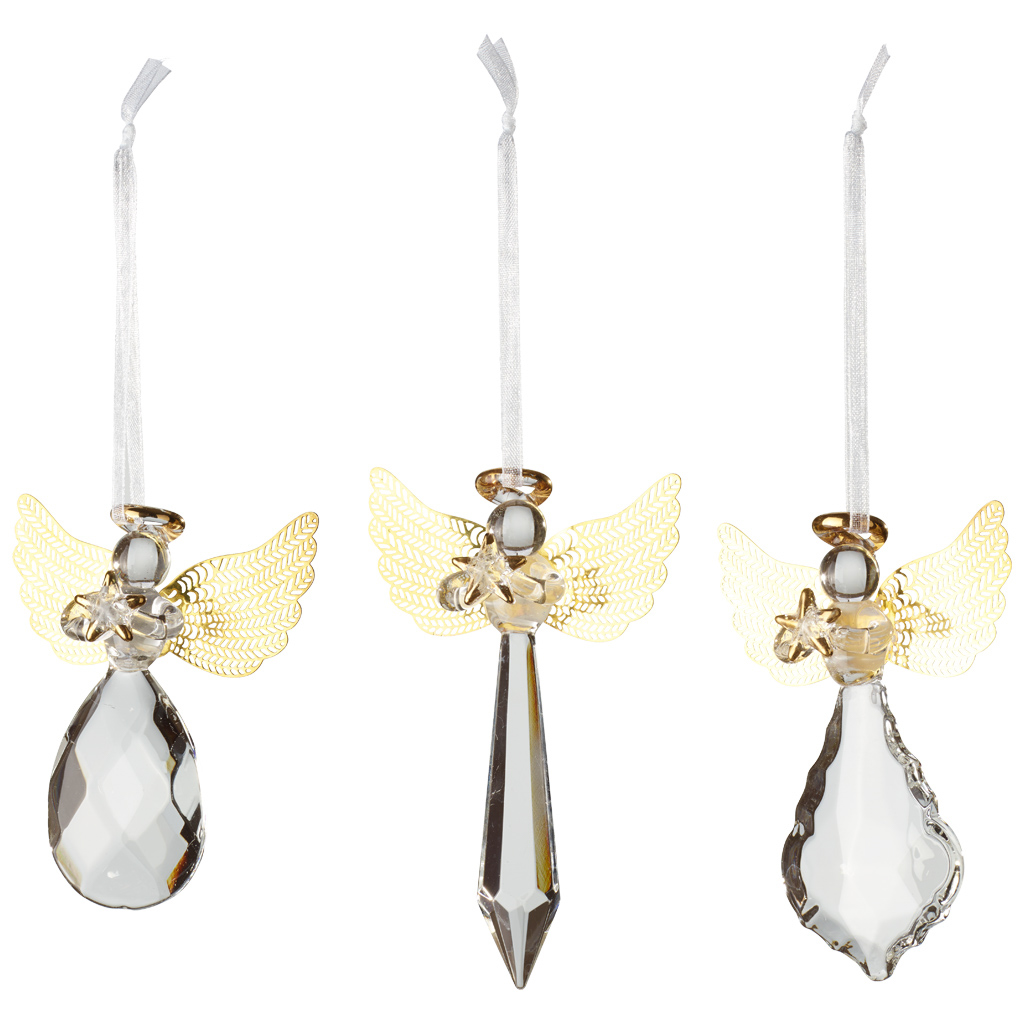 Villeroy und Boch Glashaenger Engel g Set3 - Maße: 21 x 11 x 3 cm / Ser.: Winter Collage Accessoires