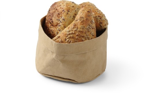 HENDI Brottaschen aus Papier - Farbe: beige - 170x170x(H)150 mm