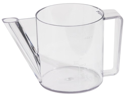 Fetttrennkanne aus Polycarbonat, dadurch quasi unzerbrechlich für den professionellen Einsatz, zum Trennen von Bratensäften und Saucen,