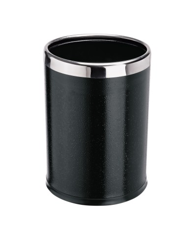 Papierkorb. pulverbeschichteter Stahl. 2-teilig, mit Kunststoffbodenring, Edelstahlring