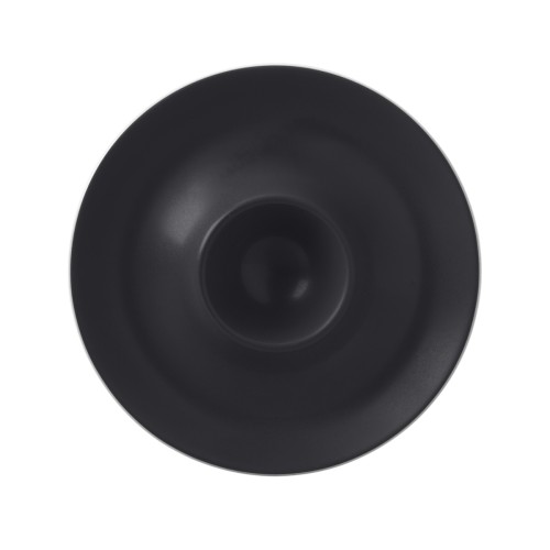 Seltmann Eierbecher mit Ablage, rund, Form: Coup Fine Dining, Dekor: 57350 schwarz, hohe Kantenschlagfestigkeit, Made in Germany